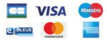 Logos Visa, Mastercard etc.